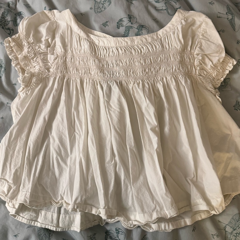 Free People Oversized Flowy Peplum Blouse